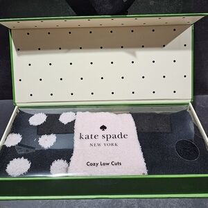 KATE SPADE 3 Pack Cozy(fuzzy) Low Cut Socks NIB